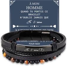 Bracelet Cadeau Anniversaire Valentin - Idée Cadeau Homme