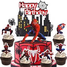 Décoration de Gâteau Spiderman pour Anniversaire