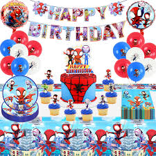 Décoration d'anniversaire Spiderman - Serviettes Colorées