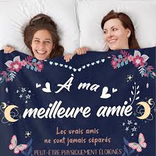 SECOGM Meilleure Couverture Anniversaire Original - Un Cadeau Inoubliable pour Votre Amie