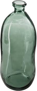 Vase Bouteille en Verre Recyclé - Élégance Durable