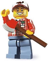 Minifigurine LEGO Homme: Le Bûcheron
