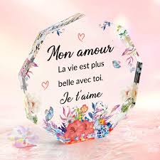 Cadeau Amoureux en Acrylique pour Mariage et Anniversaire
