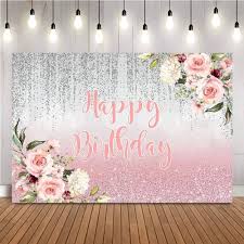 Fond d'anniversaire Paillettes Rose Argent - Éclairez vos fêtes avec élégance