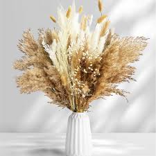 Bouquet de Fleurs Séchées Naturelles pour Décoration d'Anniversaire