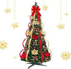 Sapin Pliable Entièrement Décoré avec Lumières - L'Essence de Noël