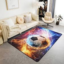 Football Antidérapant Graffiti Basketball Flanelle - Parfait pour la chambre ado