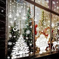 Magnifique Autocollant Electrostatique pour une Décoration de Vitrine Noël