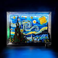 Éclairez votre chef-d'œuvre LEGO Van Gogh Nuit Étoilée