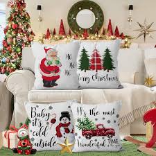 Coussin Bonhomme Vacances Décoratives - Housse 40x40 pour Noël