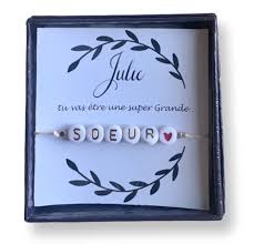 Bracelet Soeur Personnalisé pour Annonce de Grossesse