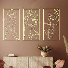 Élégance et Style avec le Lot de Décorations Murales Métal Doré