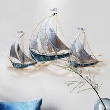 Élégantes Sculptures Voiliers pour une Décoration Murale Unique