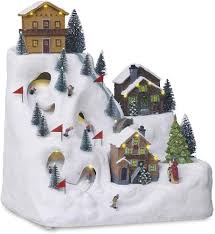 Village Animé Lumineux Musical Montagne - Décoration parfaite pour Noël