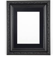Cadre Noir Élégant avec Mont Profondeur