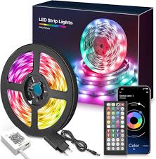 Ruban LED Multicolore Bluetooth Mexllex 15m avec Télécommande
