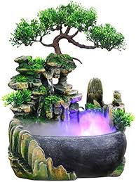 Fontaine Décorative Intérieure pour Méditation et Éclairage Apaisant