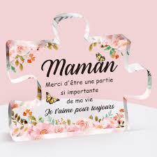 Plaque Acrylique Cadeau Original d'Anniversaire pour Maman
