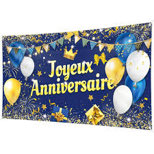 Bannière Joyeux Anniversaire - Banderole d'Anniversaire Colorée