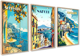 Affiche Décoration Murale Amalfitaine - Élégance Art Déco