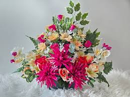 Composition Artificielle Jardinière Cimetière - Élégance Eternelle