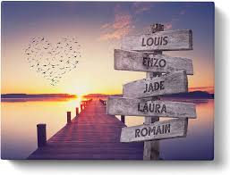 Tableau Personnalisé Famille - Décoration d'Anniversaire Unique