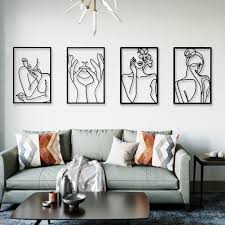 Décoration Murale Minimaliste Abstraite pour Salon