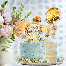 Décoration de Gâteau d'Anniversaire avec Confettis - Joyeux Anniversaire