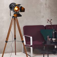 Lampadaire Projecteur Industriel Steampunk - Élégance et Style