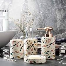 Ensemble Accessoires Céramique pour une Décoration Élégante de Votre Salle de Bain